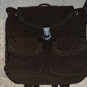 Vera Bradley dark brown backpack